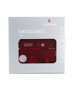 SwissCard Lite czerwony transparentny