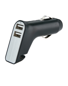 Ładowarka samochodowa USB, młotek bezpieczeństwa
