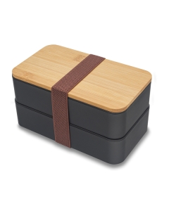 Victor lunch box podwójny, czarny