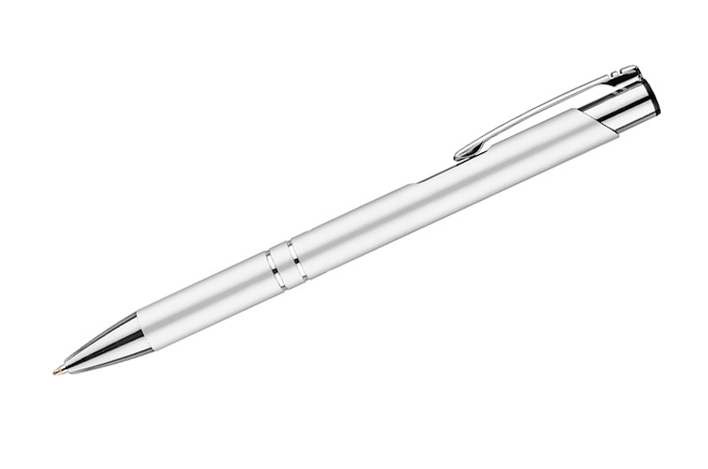 Długopis KOSMOS ekonomiczny i metalowy z aluminiowym korpusem i dwoma ringami